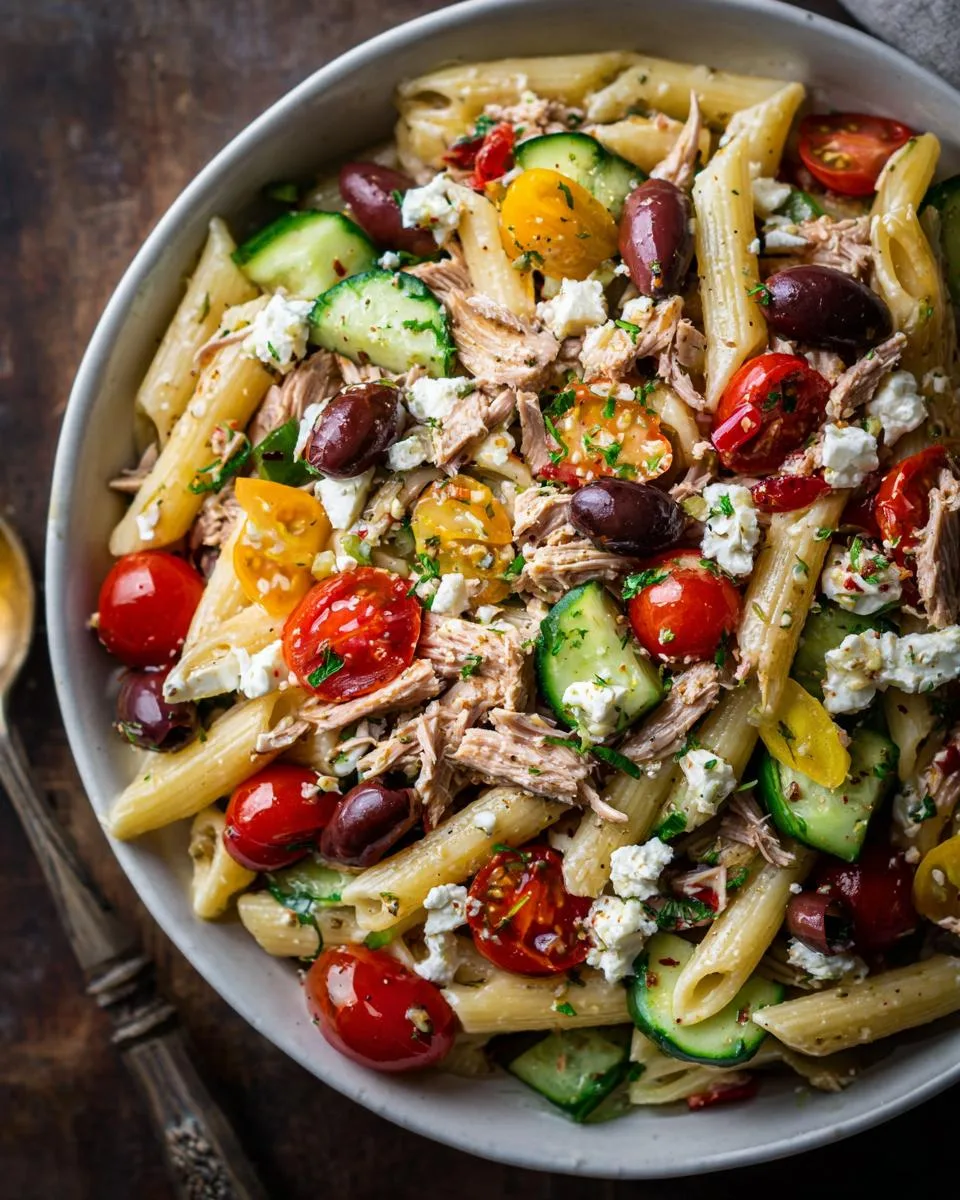 Mediterranean Tuna Pasta Salad Bowl - detail 2