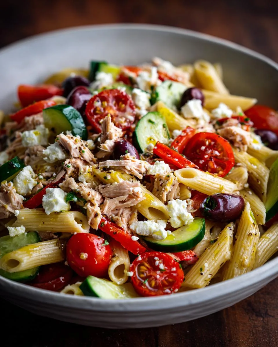 Mediterranean Tuna Pasta Salad Bowl - detail 3