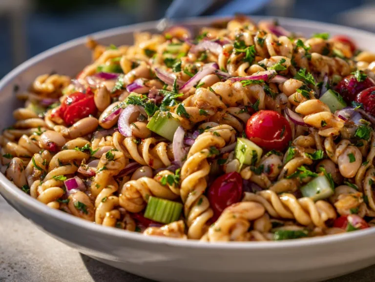 Picnic Ready Bean Pasta Salad