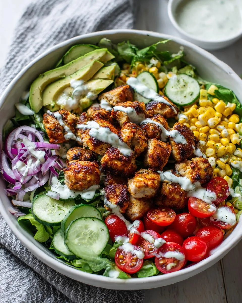 Ranch Cucumber Chicken Salad Bowl - detail 1