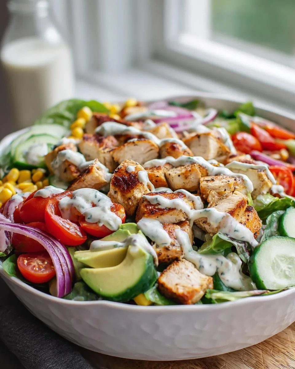 Ranch Cucumber Chicken Salad Bowl - detail 2