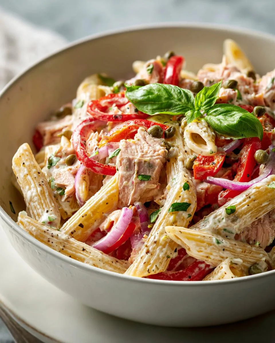 Roasted Pepper Tuna Pasta Salad - detail 2