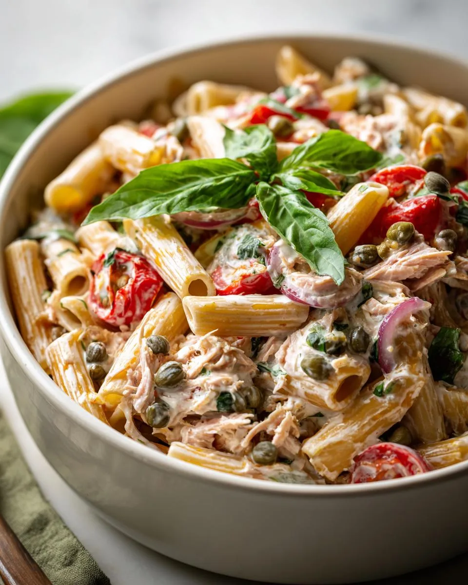 Roasted Pepper Tuna Pasta Salad - detail 3