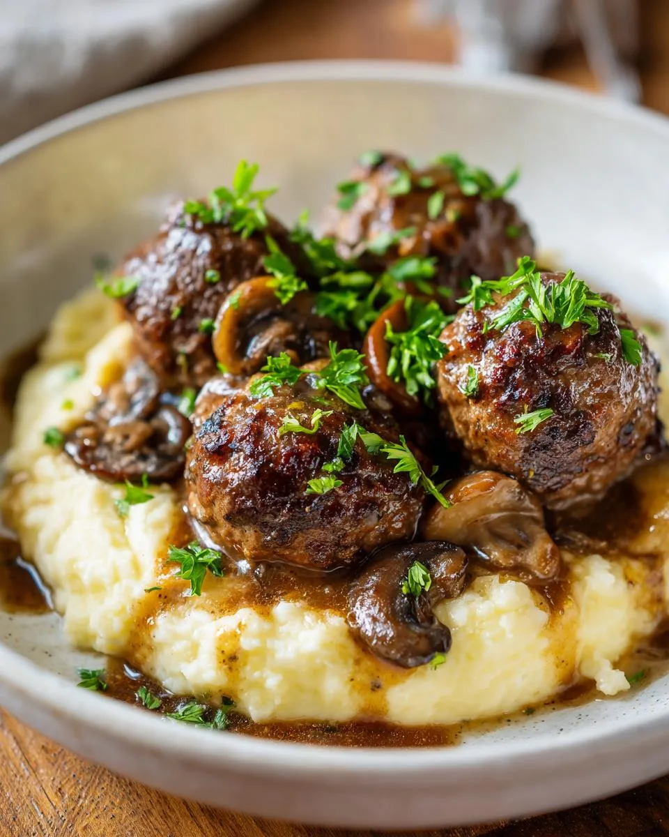 Salisbury Steak Meatballs Recipe - detail 1