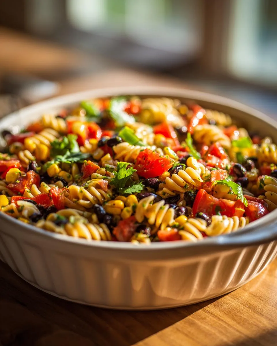 Southwestern Pasta Salad Side Dish - detail 3