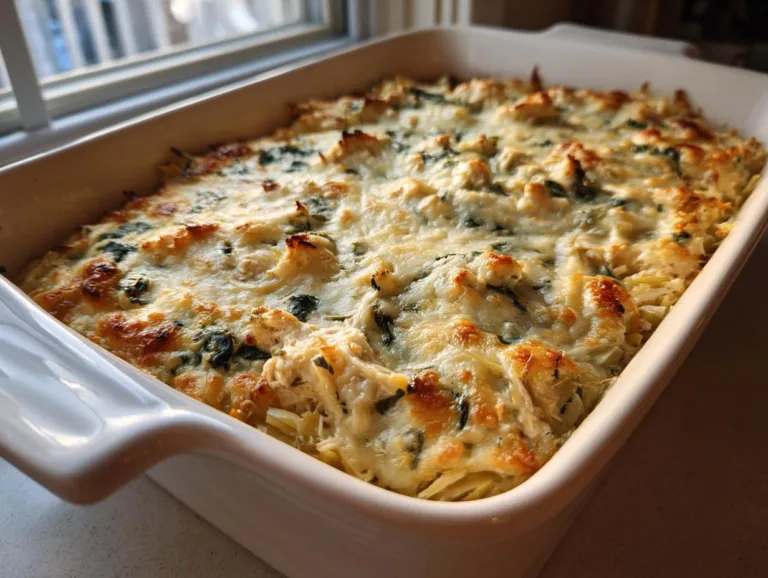 Spinach Artichoke Chicken Casserole