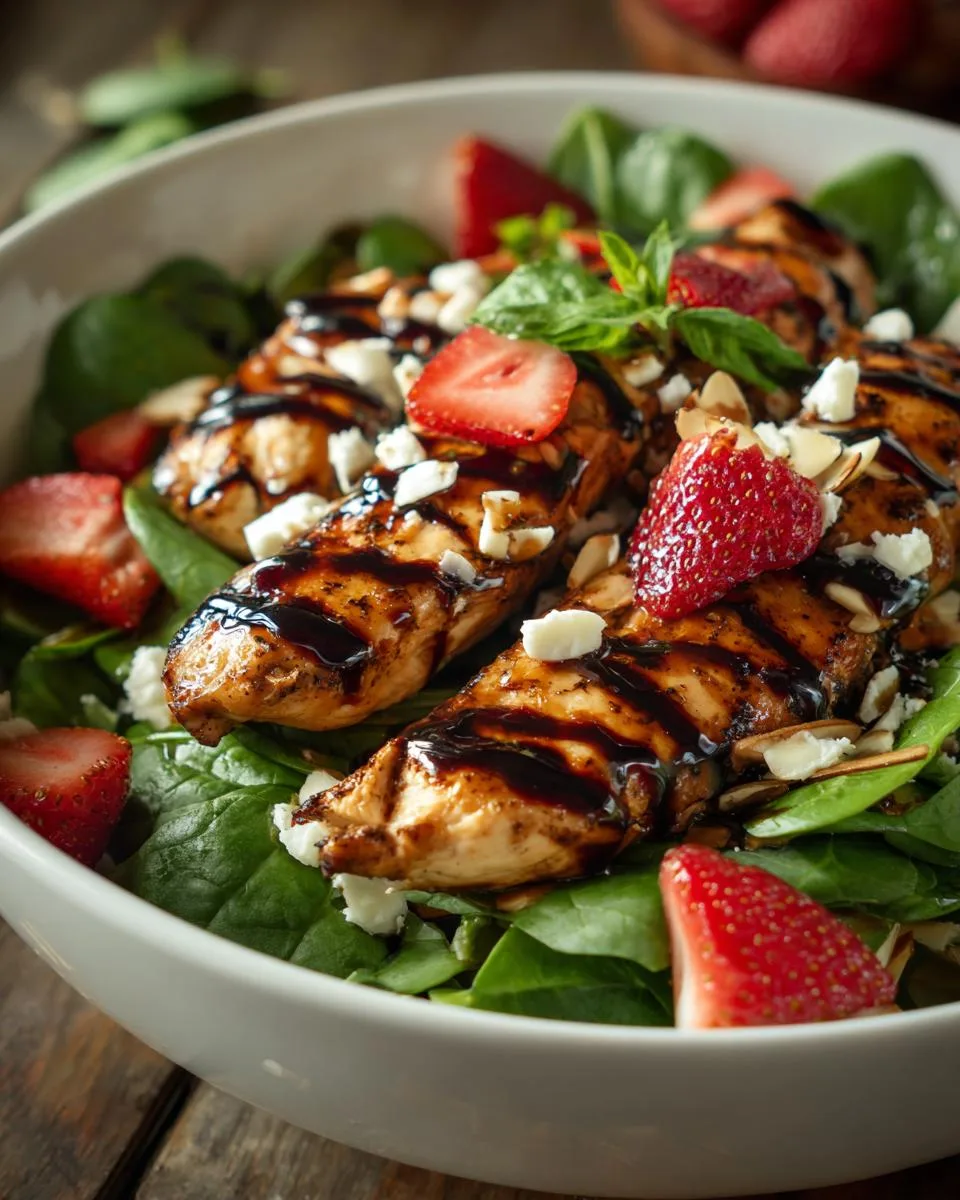 Strawberry Balsamic Chicken Salad Bowl - detail 2