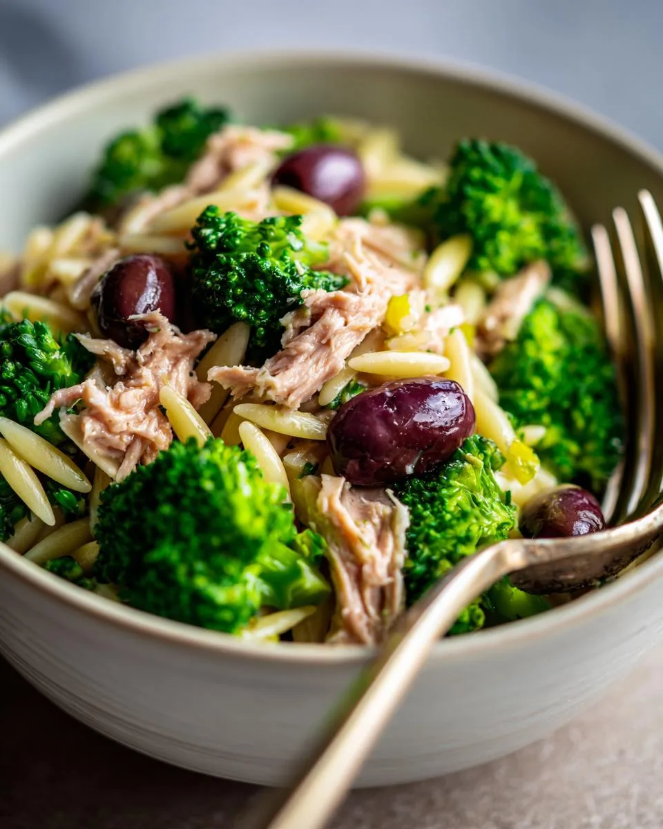 Tuna Broccoli Orzo Salad Bowl - detail 1